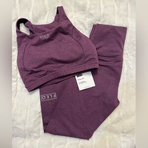 Small Fleo purple bra and leggings set